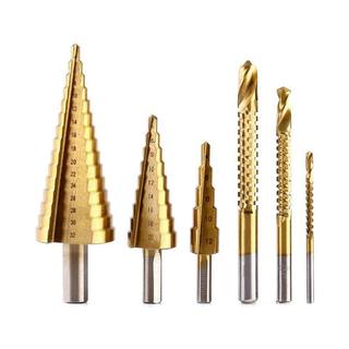 3pcs Tapered Drills + 3pcs Saws Drill with Teeth 3mm8mm in H