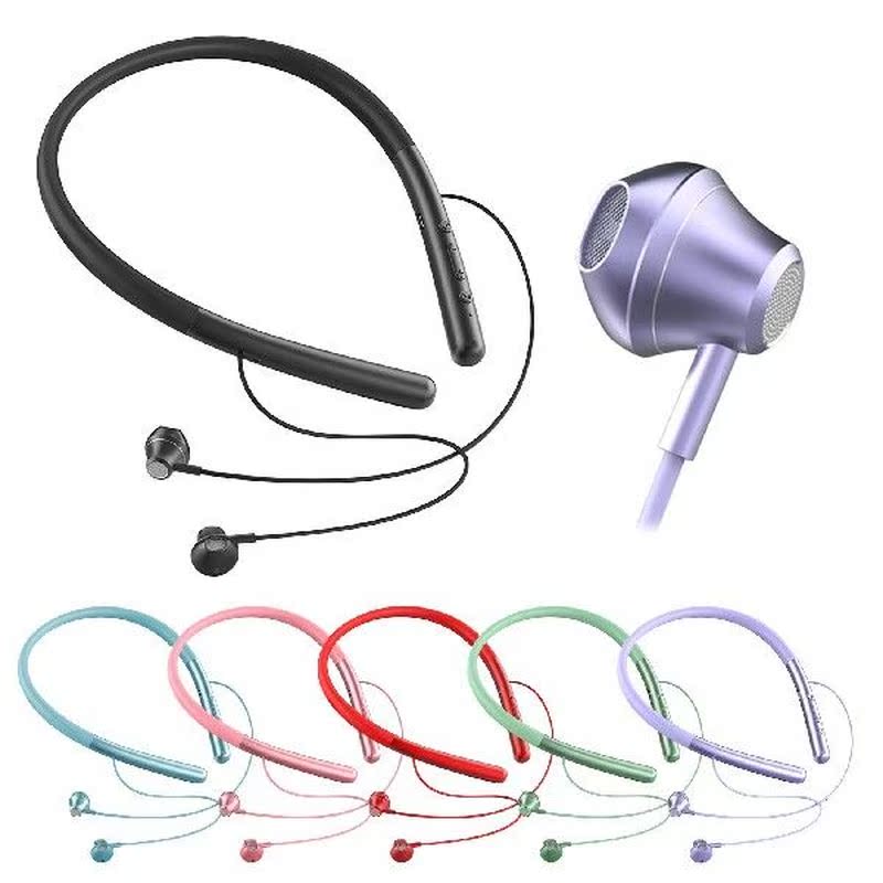 Neck Wireless Bluetooth Earphones Motion Button Control