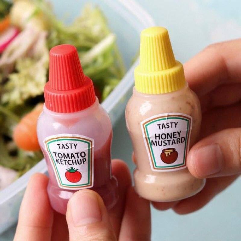2pcs/set 25ml mini tomato gravy boat salad dressing oil