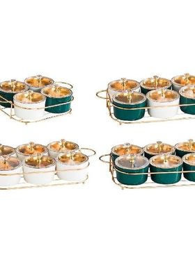 Nordic Snacks Serving Platter Tray W/ Lid Plate Fruit Bowl