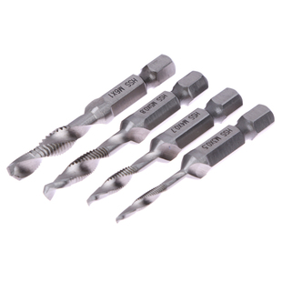 Drill Hexagon compound Screw Shank 4pc Hex Tap handle HSS