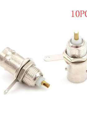 10 Pcs BNC Female Nut Bulkhead Solder RF Connector Adapters