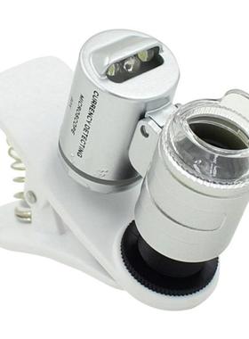60X Phone Clip LED Microscope Macro Lens Magnifier Micro Cli