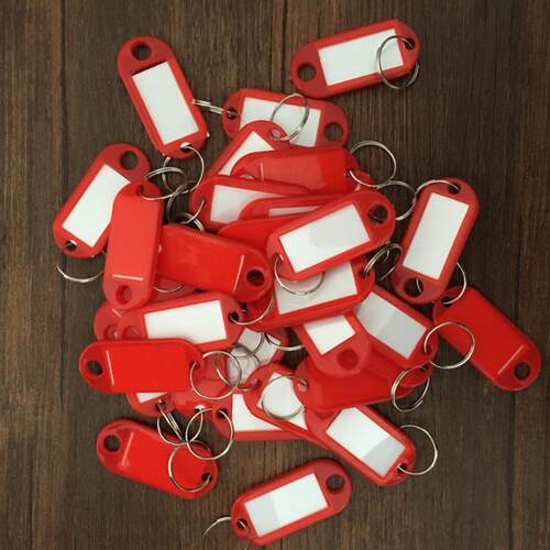 30Pcs/Set Multicolor Keychain Key ID Label Tags Luggage ID