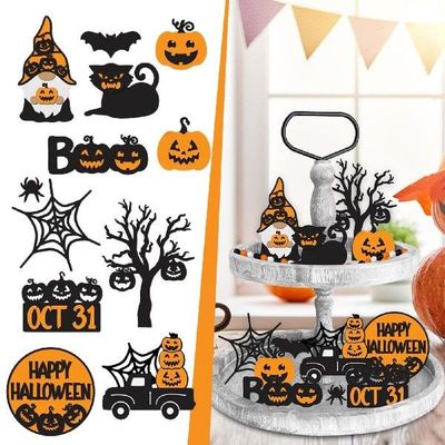 Farm Dining Table Set 6 1Set Of Halloween Sign Wood Table