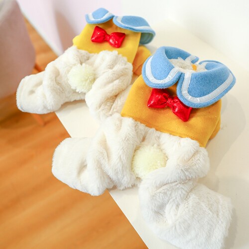 Winter Pet Hooded Cute Dog Clothes Fleece Jacket Medium And