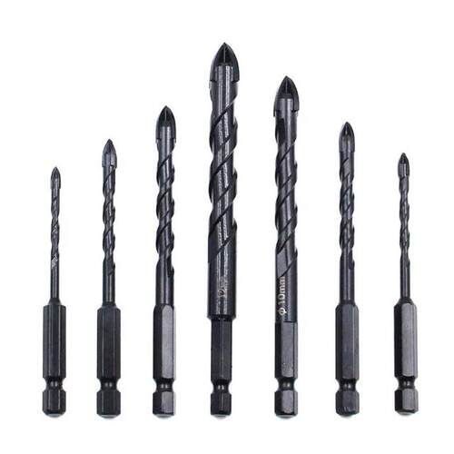 7pcs 3-12  Cross Glass Ceramic Concrete Hole Opener Kit Hard