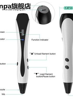 3D Pen For Kids Adults,Best Drawing Doodler 3D Printing Pen