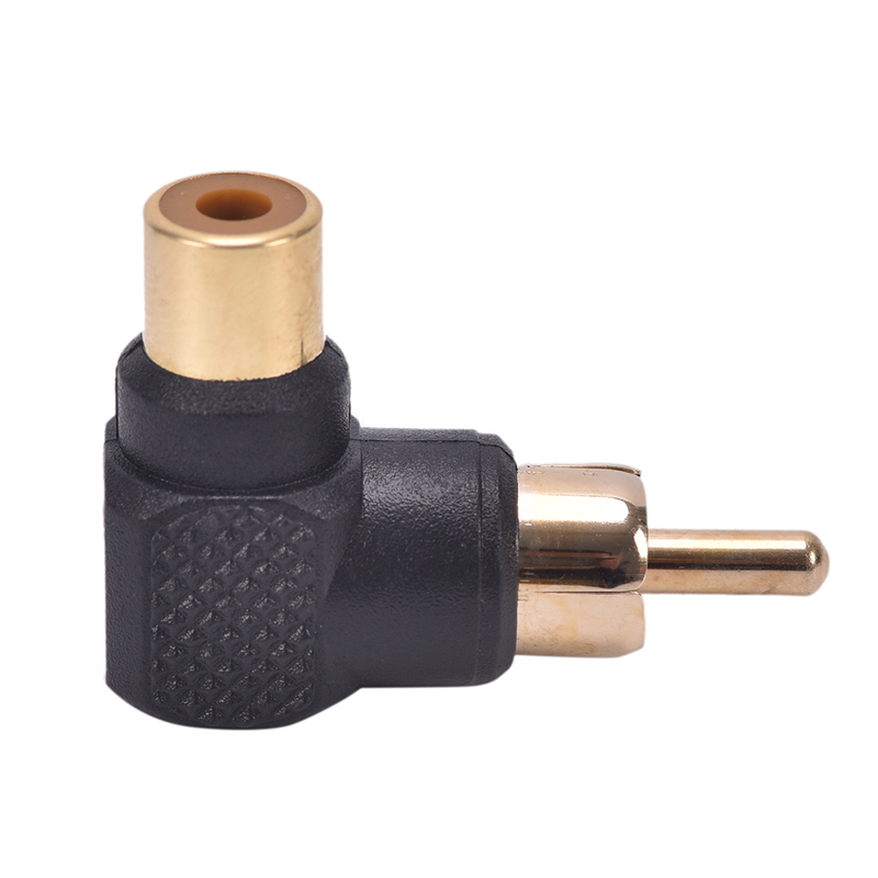 Lowest Price 90 Degree RCA Right Angle Connector Plug Adapte