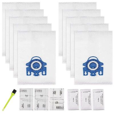10 Packs 3D Airclean Bags Replacement For Miele GN Vacuum