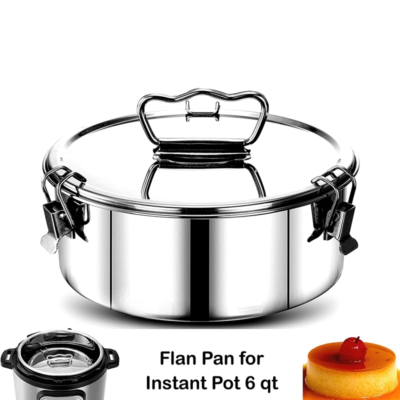 Hot Stainless Steel Flan Mold with Lid and Easy Lift Handle