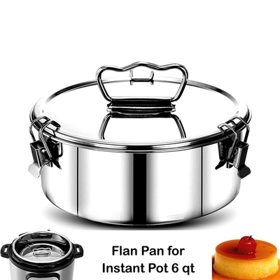 Hot Stainless Steel Flan Mold with Lid and Easy Lift Handle