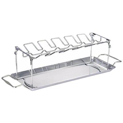 Grill Rack Stainless Steel 14 Grids Drumstick Stand