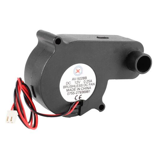 2 Terminals CPU Cooler Cooling Blower Fan 12VDC 0.25A Black