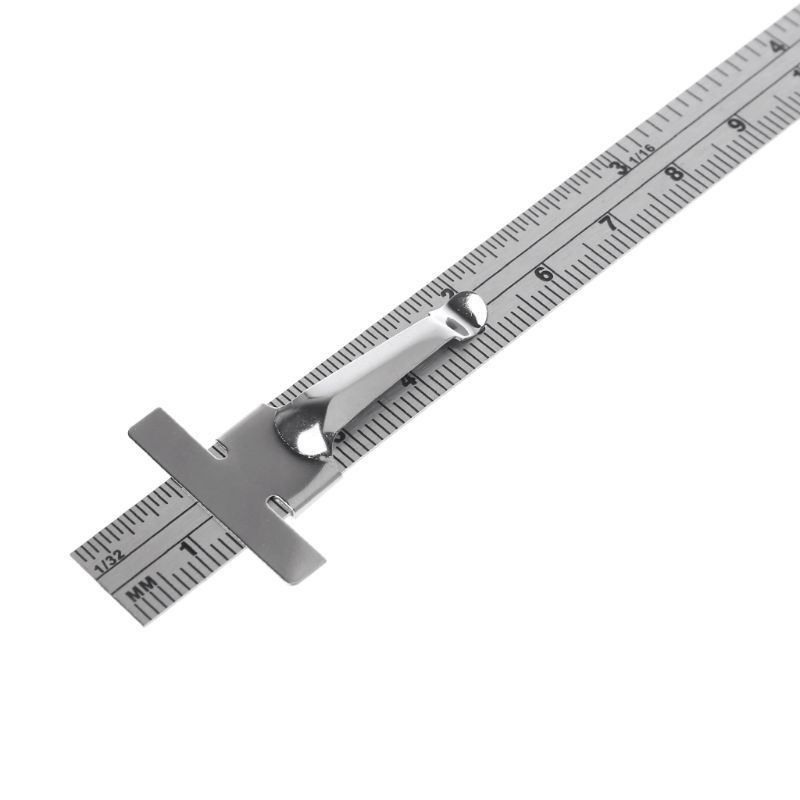 6  Stainless Steel Pocket Rule Handy Ruler with inch 1/32 mm