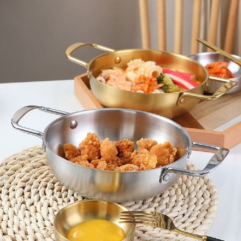 3 Sizes Korean Ramen Pot Thick Stainless Steel Milk Egg