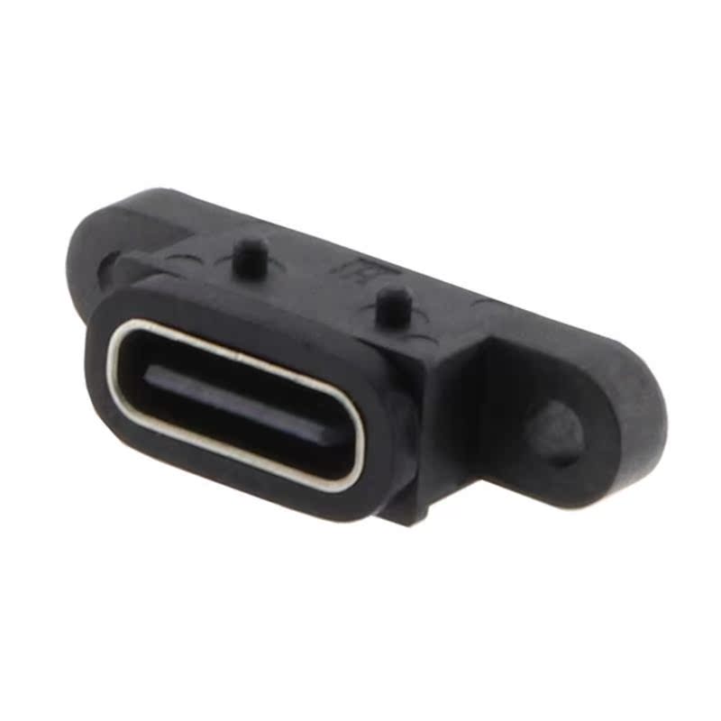 TYPE C 2Pin Waterproof Female USB C Socket Port with Screw H