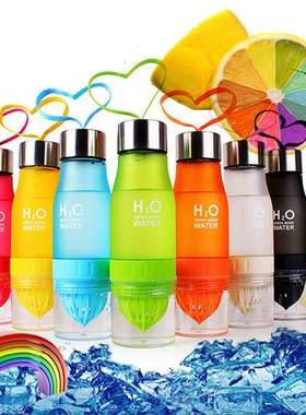 650ml H2O Lemon Juice Water Bottle Fruit Infuser Drinkware