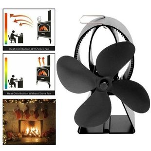 Blades Fire Wood Fan Fireplace Eco Heater Stove