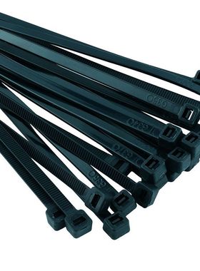 Black cable ties Zip straps 4.8 x 370mm