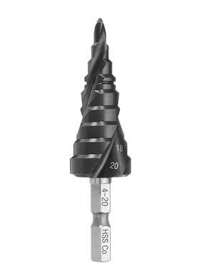 HRC89 AlTiN Coating Step Drill Bit 4-20mm HSS M35 Cobalt Ste