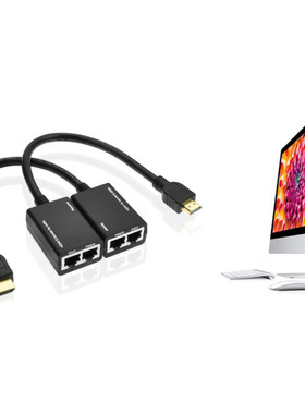 HDMI Over RJ45 CAT5e CAT6 LAN Ethernet Balun Extender Repeat