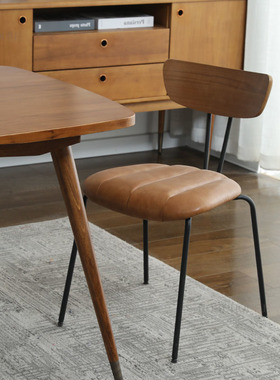 Nordic Soft Cushion Dining Chair Iron Light Luxury Back