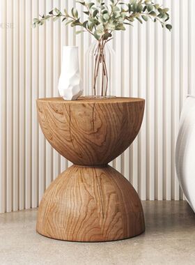 Nordic Solid Wood Stool Wooden Pier Creative Living Room