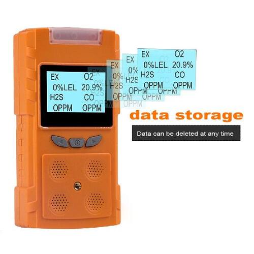 LCD Digital Display 4 in 1 O2 CO H2S EX Multi Gas Detector