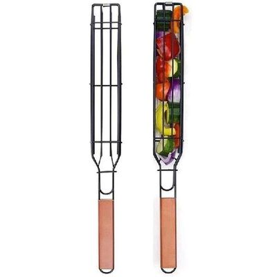 Portable BBQ Grilling Basket Non-Stick Stainless Steel