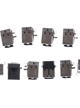 10pc Side port USB B Type Female Socket Connector 90degree