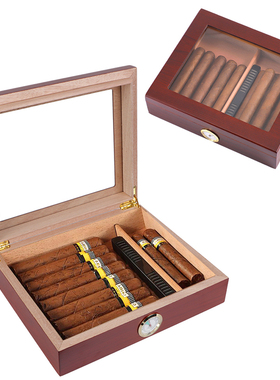Transparent Skylight Cigar Travel Humidor Box Portable With