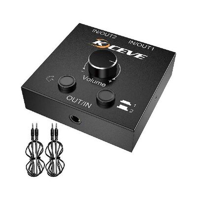 2 Way 3.5mm Stereo Audio Switch Bi-Directional Switcher