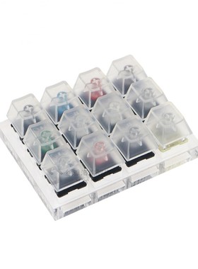 12 Cherry MX Switches Keyboard Tester Kit Clear Keycaps Samp