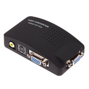 Video to VGA Converter with S-Video AV VGA In VGA Out Switch