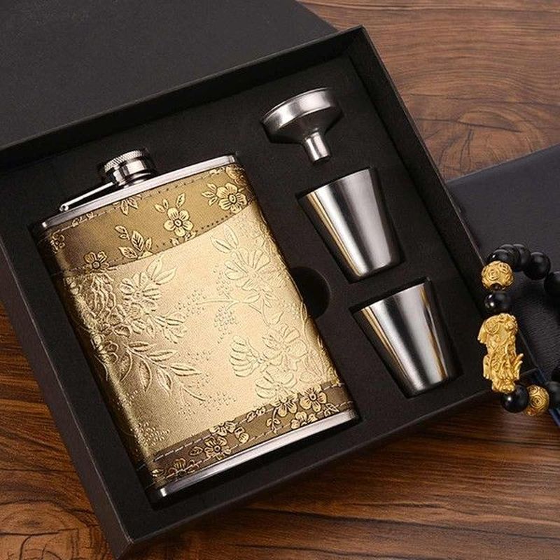 8oz Stainless Steel Hip Flask Russian Wine Mug Wisky Vodka