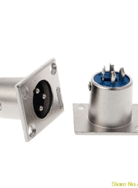 2 Pcs Nickel Plated 3 Pin XLR Male Receptacle Adapter Jack P