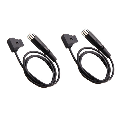 2Piece D-Tap Male to Female 4-Pin XLR Cable for Power Supply