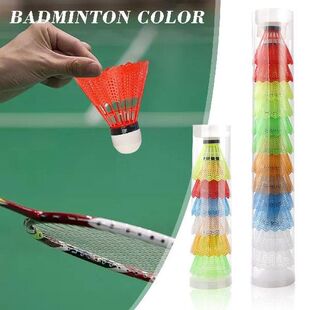 6/12Pcs Colorful Badminton Shuttlecocks Goose Feather