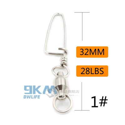 20 / 50 / 100 Pack Fishing  Bearing Swivels Snap Coastlock 0
