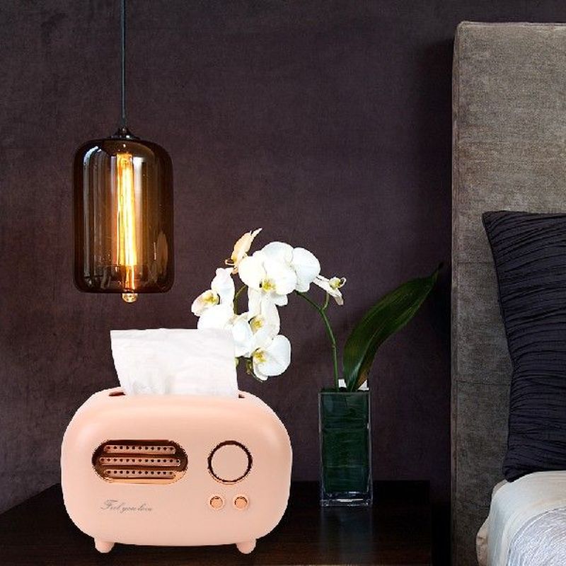 Ornament Craft Tissue Box Radio Shape Wet Wipes Storage