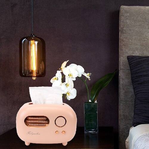 Ornament Craft Tissue Box Radio Shape Wet Wipes Storage