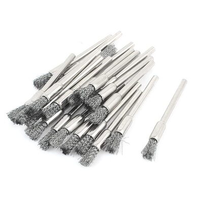 22pcs 3mm Mandrel Wire Pen Polishing Brush for Dremel Rotary
