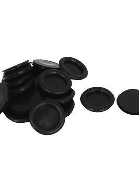 20pcs Black Rubber Closed Blind Blanking Hole Wire Cable Gro