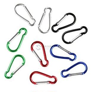 10 Pcs multi color Metal Aluminum Climbing Carabiner Hook S
