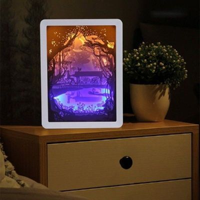 Light Shadow Paper Carved Lights Diy Creative Remote Control