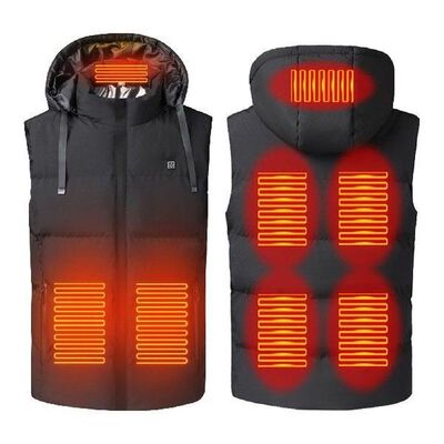 7 Areas Men Heated Vest Smart Heating Cotton Vest USB