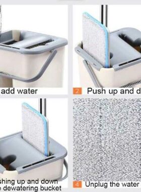 Dust Wizard Mop Cleaning Tool Kit 360 Degree Rotating Tile