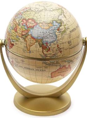 Mini Vintage Globe World Map English Edition Desktop Rotatin