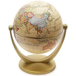 Mini Vintage Globe World Map English Edition Desktop Rotatin